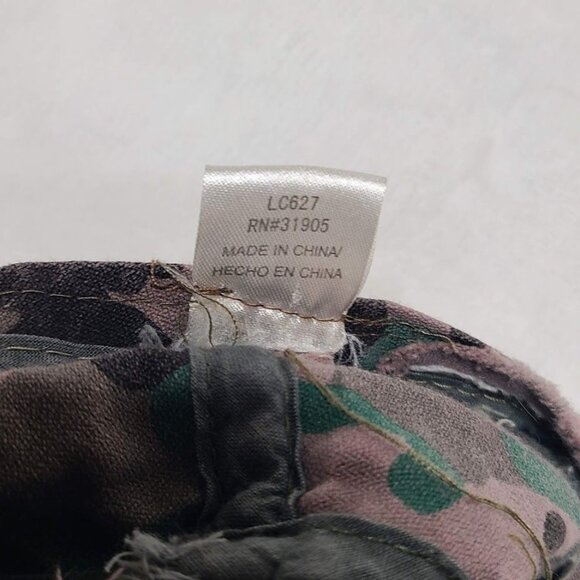 Distressed Studded Military Style Cap Women's One Size Green Hat - Picture 11 of 11